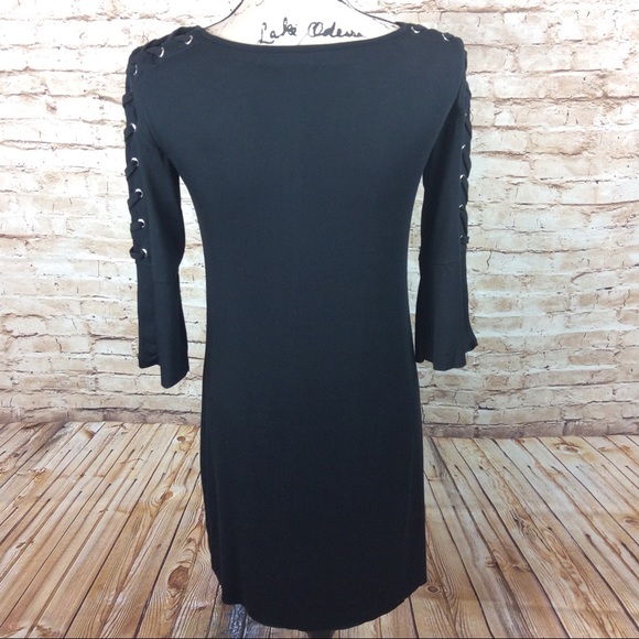 New Bailey 44 Jersey Dress with Lace Up Sleeves S - Picture 4 of 10